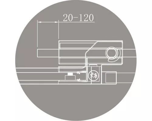 Купить Душевой уголок 100-110х80-90 см Cezares SLIDER-AH-2-80/90-100/110-GRIGIO-NERO серое в магазине сантехники Santeh-Crystal.ru