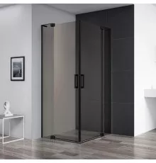 Душевой уголок 90-100х80-90 см Cezares SLIDER-AH-2-80/90-90/100-BR-NERO бронза