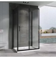 Душевой уголок 110х90 см Abber Schwarzer Diamant AG30110B-S90B-S90B прозрачное