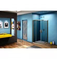 Душевой уголок 120х120 см Good Door Jazz R-120-B-BR тонированное