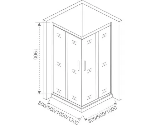 Заказать Душевой уголок 120х90 см Good Door Cofe CR-120-90-C-B прозрачное в магазине сантехники Santeh-Crystal.ru