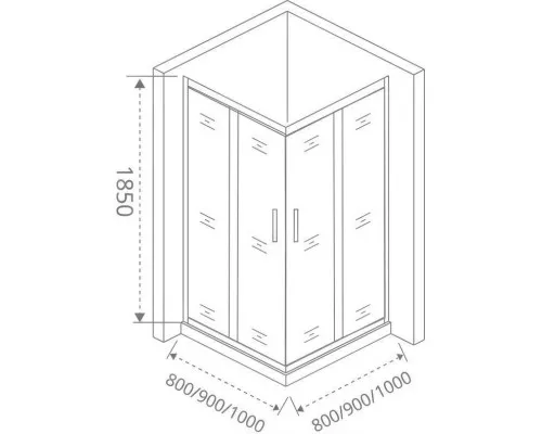 Купить Душевой уголок 90х90 см Good Door Lira CR-90-C-CH прозрачное в магазине сантехники Santeh-Crystal.ru
