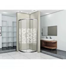 Душевой уголок 80х80 см Good Door Infinity R-80-W-CH прозрачный с рисунком