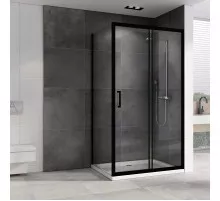 Душевой уголок 120х70 см Abber Schwarzer Diamant AG30120B-S70B прозрачное