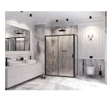 Душевой уголок 140х80 см Ambassador Forsa 17021220AB-80AB прозрачное