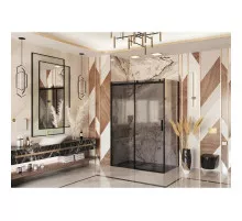 Душевой уголок 150х80 см Ambassador Benefit 19022204HBB-80HBB тонированное