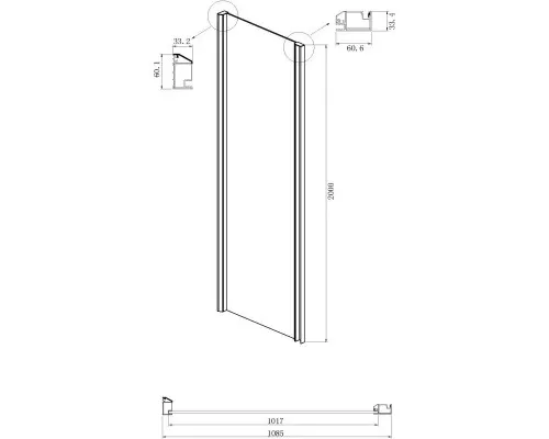 Купить Боковая стенка 110 см Ambassador Intense 110IX прозрачное в магазине сантехники Santeh-Crystal.ru