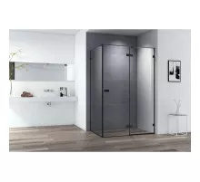 Душевой уголок 98х90 см Cezares BELLAGIO-AH-1-100/90-C-NERO прозрачное