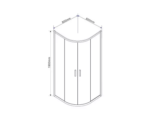 Купить Душевой уголок 80х80 см Vincea Garda VSQ-1G800CL прозрачное в магазине сантехники Santeh-Crystal.ru