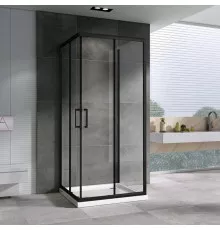 Душевой уголок 90х90 см Abber Schwarzer Diamant AG02090B-S90B прозрачное