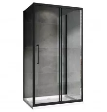 Душевой уголок 160х85 см Abber Schwarzer Diamant AG30160BH-S85B-S85B прозрачное