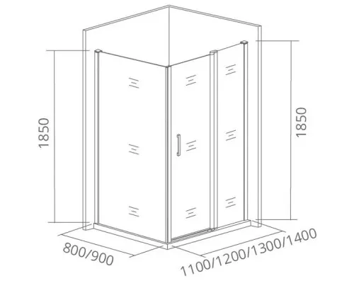 Заказать Боковая стенка 80 см Good Door Latte SP-80-C-WE прозрачное в магазине сантехники Santeh-Crystal.ru
