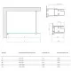 Приобрести Неподвижная перегородка 96х189 см Vegas Glass EAF 96 08 01 прозрачное в магазине сантехники Santeh-Crystal.ru