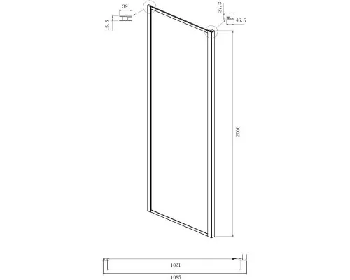 Купить Боковая стенка 110 см Ambassador Forsa 110ABB тонированное в магазине сантехники Santeh-Crystal.ru