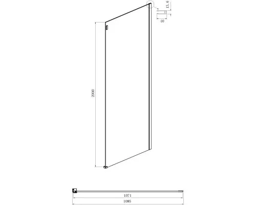 Заказать Боковая стенка 110 см Ambassador Benefit 110HBB тонированное в магазине сантехники Santeh-Crystal.ru