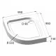 Заказать Акриловый поддон 95x95 см BelBagno TRAY-BB-R-95-550-15-W в магазине сантехники Santeh-Crystal.ru