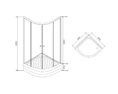 Купить Акриловый поддон 80x80 см Damixa Origin Evo 82T-301-080W в магазине сантехники Santeh-Crystal.ru
