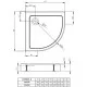 Заказать Акриловый поддон 80x80 см Radaway Doros A Compact Stone White SDRA8080-05-04S в магазине сантехники Santeh-Crystal.ru