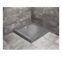 Акриловый поддон 80x80 см Radaway Doros C Compact Stone Anthracite SDRC8080-05-64S