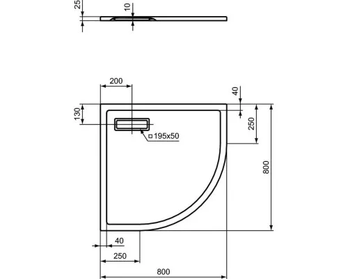 Заказать Акриловый поддон 80x80 см Ideal Standard Ultra Flat New T449101 в магазине сантехники Santeh-Crystal.ru
