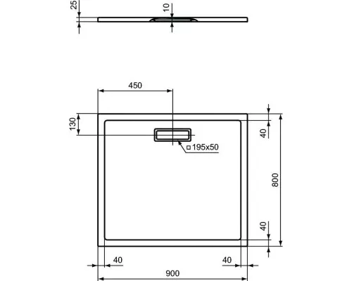 Купить Акриловый поддон 90x80 см Ideal Standard Ultra Flat New T4481V1 в магазине сантехники Santeh-Crystal.ru