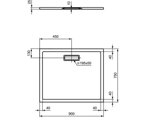 Приобрести Акриловый поддон 90x75 см Ideal Standard Ultra Flat New T4480V1 в магазине сантехники Santeh-Crystal.ru