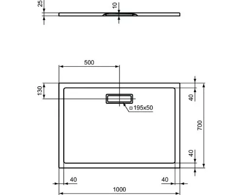 Приобрести Акриловый поддон 100x70 см Ideal Standard Ultra Flat New T4475V1 в магазине сантехники Santeh-Crystal.ru