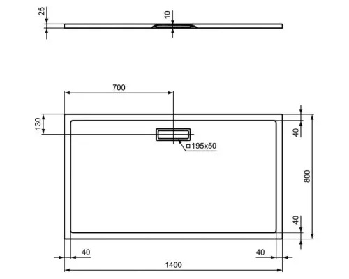 Купить Акриловый поддон 140x80 см Ideal Standard Ultra Flat New T4470V1 в магазине сантехники Santeh-Crystal.ru