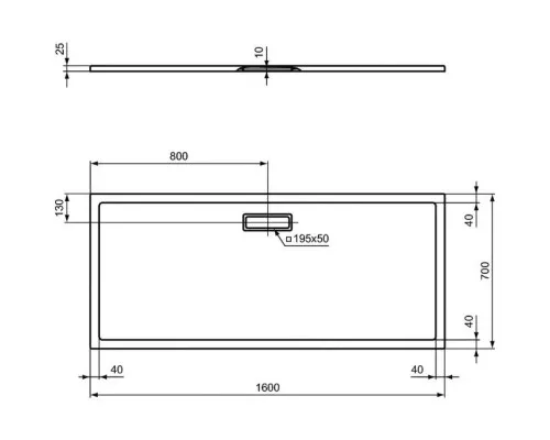 Купить Акриловый поддон 160x70 см Ideal Standard Ultra Flat New T447801 в магазине сантехники Santeh-Crystal.ru