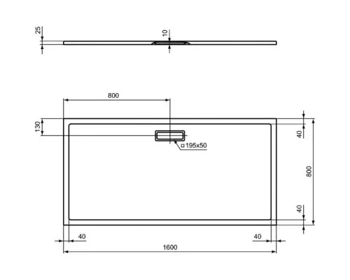 Купить Акриловый поддон 160x80 см Ideal Standard Ultra Flat New T4471V1 в магазине сантехники Santeh-Crystal.ru