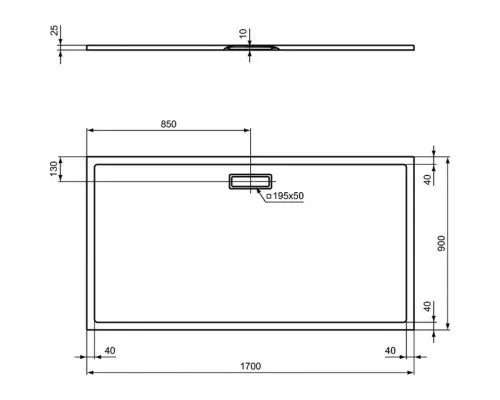 Заказать Акриловый поддон 170x90 см Ideal Standard Ultra Flat New T448601 в магазине сантехники Santeh-Crystal.ru