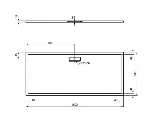 Купить Акриловый поддон 180x80 см Ideal Standard Ultra Flat New T4473V1 в магазине сантехники Santeh-Crystal.ru