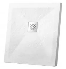 Душевой поддон из литого мрамора 90х90 см Vincea VST-4SR9090W