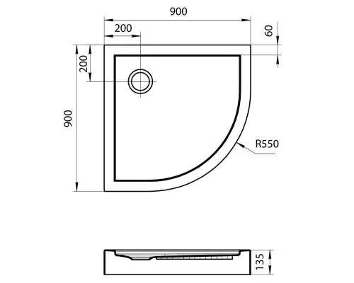 Заказать Акриловый поддон 90x90 см Santek Палермо 1.WH30.2.478 в магазине сантехники Santeh-Crystal.ru