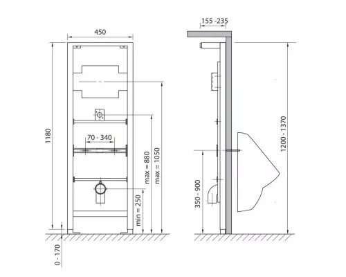Заказать Инсталляционная система для писсуара Cersanit Link IN-PI-LINK в магазине сантехники Santeh-Crystal.ru