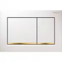 Смывная клавиша Geberit Omega30 белый/позолота/белый для двойного смыва 115.080.KK.1 Смывная клавиша Geberit Omega30 белый/позолота/белый для двойного смыва 115.080.KK.1