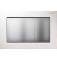 Смывная клавиша Geberit Omega30 белый/матовый хром/матовый хром для двойного смыва 115.080.KL.1