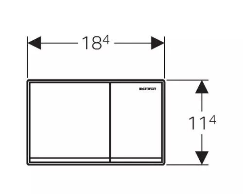 Купить Смывная клавиша Geberit Omega60 белое стекло для двойного смыва 115.081.SI.1 в магазине сантехники Santeh-Crystal.ru