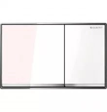 Смывная клавиша Geberit Omega60 белое стекло для двойного смыва 115.081.SI.1