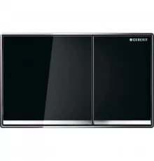 Смывная клавиша Geberit Omega60 черное стекло для двойного смыва 115.081.SJ.1