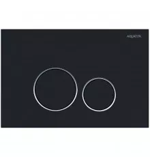 Смывная клавиша Aquatek черный матовый/глянцевый хром/черный матовый KDI-0000020