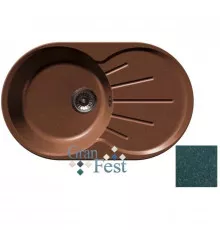 Кухонная мойка зеленый GranFest Rondo GF-R750L