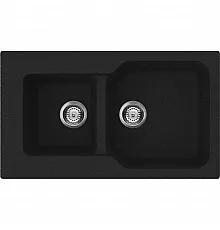 Кухонная мойка черный Tetogranit Omoikiri Maru 86-2-BL