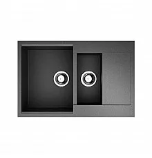 Кухонная мойка черный Artgranit Omoikiri Daisen 78-2-BL