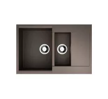 Кухонная мойка темный шоколад Artgranit Omoikiri Daisen 78-2-BL