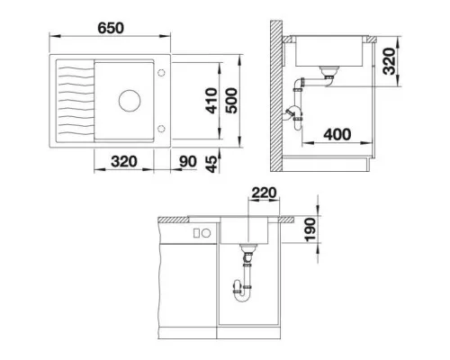 Приобрести Кухонная мойка Blanco Elon 45S мускат 521861 в магазине сантехники Santeh-Crystal.ru