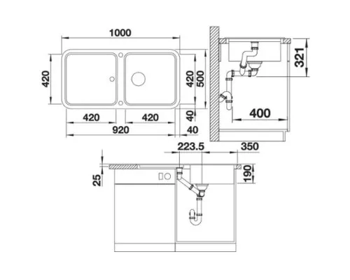 Заказать Кухонная мойка Blanco Yova XL 6S InFino мускат 523602 в магазине сантехники Santeh-Crystal.ru