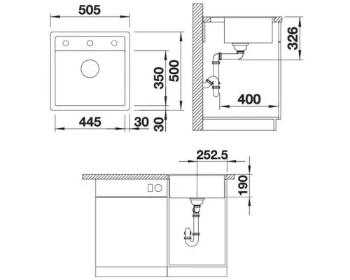 Купить Кухонная мойка Blanco Dalago 5-F алюметаллик 518531 в магазине сантехники Santeh-Crystal.ru