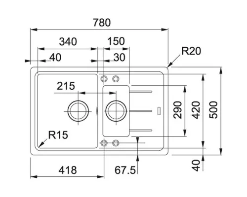Купить Кухонная мойка Franke Basis BFG 651-78 белый 114.0280.893 в магазине сантехники Santeh-Crystal.ru