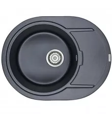 Кухонная мойка Paulmark Oval черный металлик PM316502-BLM